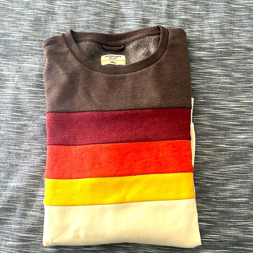 Men’s small marine layer sweater, never worn